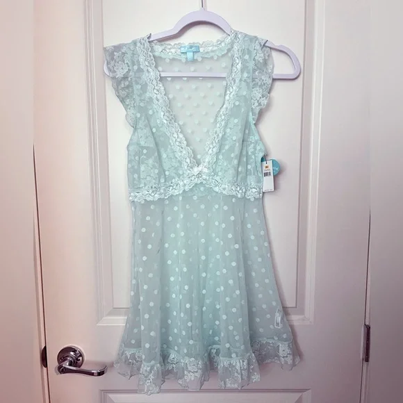 Blue By Betsey Johnson intimate sheer lace dress - Picture 1 of 5